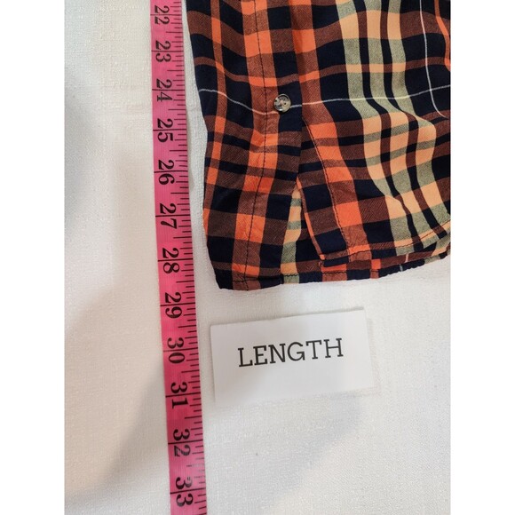 EST. 1946 WOMANS LARGE ORANGE PLAID BUTTON DOWN SHIRT PREPPY ACADEMIA SWIFTY - Picture 14 of 14
